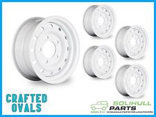 16" WHITE Wolf Style HD Steel Wheels Rims for Land Rover Defender 90 110 130 x 5