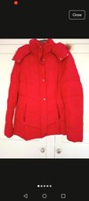 Genuine Hobbs women quilted puffer jacket size 12,red Great Condition