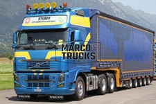 Truck Photo Volvo FH16 700 Tarpaulin Semi Truck Switzerland Blue Stuber CH-8280 Cross #k3om