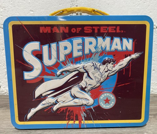 Vtg superman lunch box metal - vtg,