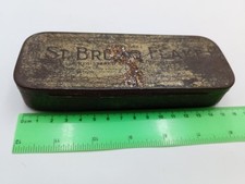 Vintage OGDENS St Bruno Flake Tobacco Collectable Emtpy Tin Size 16x6x2.5 cm