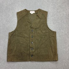 CC Filson Vest Adult Large Green Style 820 Moleskin Size 44 Waistcoat USA Men
