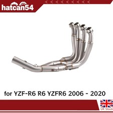 for YZF R6 YZFR6 2006 - 2020 Exhaust Headers Down Front Pipe Collector Downpipe