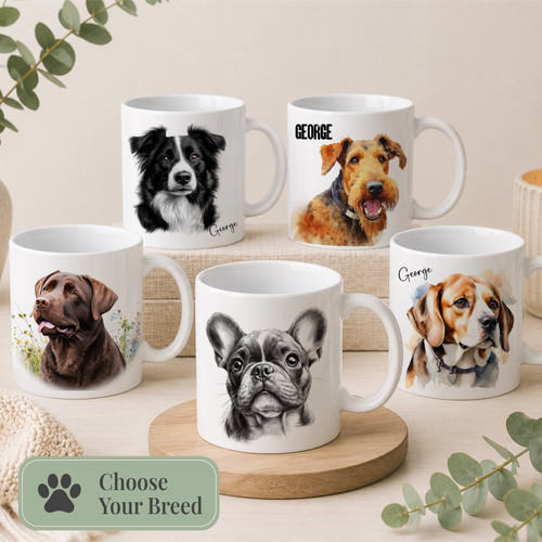 Personalised dog head breeds - personalised,