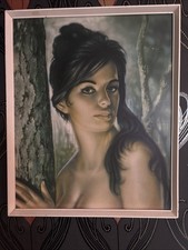 Tina 1960s Original Framed Print by J.H Lynch Vintage Mid Century Modern Art