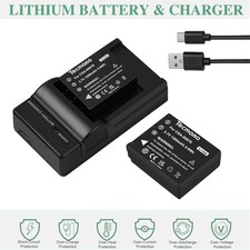 2X Battery For Panasonic Lumix DMC-TZ1 DMC-TZ2 DMC-TZ3 DMC-TZ4 DMC-TZ5 + Charger