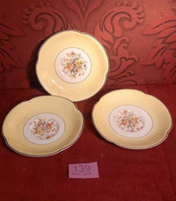 Johnson Bros Signed Pareek Shaped Saucer Yellow, Gold and Green England