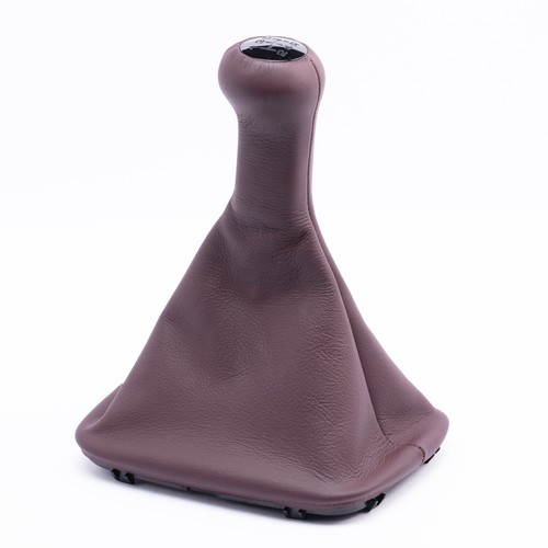 Burgundy leather gear - burgundy, knob
