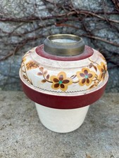 Antique oil lamp handpainted