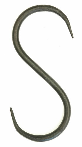 Black wrought iron hook - wrought,