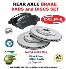 Delphi Rear Axle BRAKE DISCS + PADS for MERCEDES C-CLASS Break C180 T 2000-2001