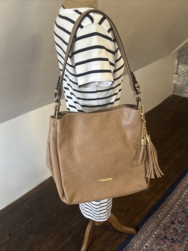Dune tan faux leather shoulder - faux,