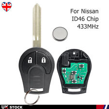 433Mhz Replacement Remote Key Fob 2 Button For Nissan Micra Note 2015 2016 2017