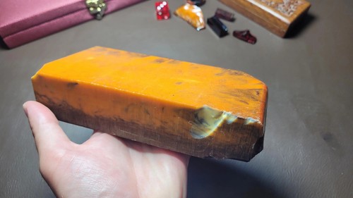 Original amber bakelite block - original,