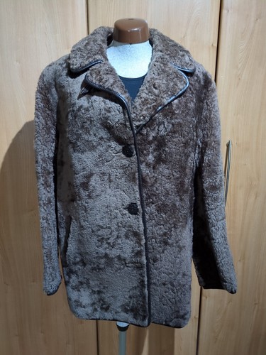 Vintage ladies brown shearling - brown,