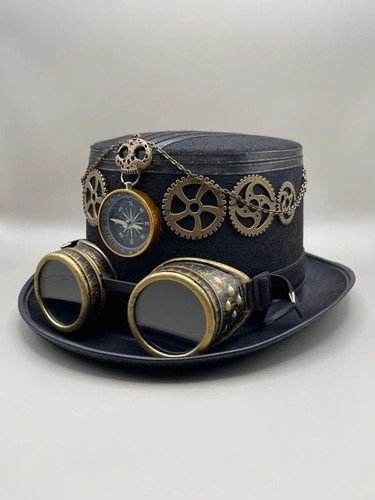 Steampunk goggles top hat - steampunk,