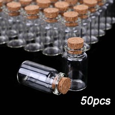 50x Clear Glass Bottles with