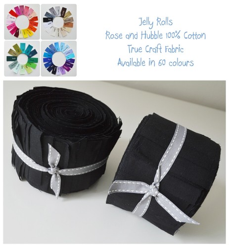 Plain jelly roll fabric strips - jelly,