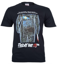 Official Friday The 13th T Shirt Poster Classic Horror Movie New Black  M / L