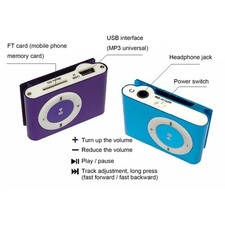 Mini USB MP3 Player Mini Clip MP3 Waterproof Sport Compact Metal Mp3 Music