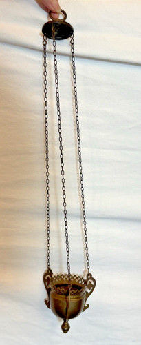 Vintage german brass hanging - brass,