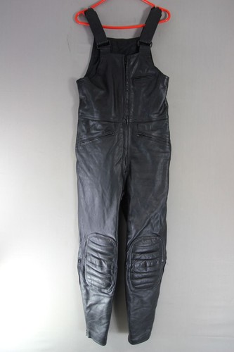Black leather biker bib - bib, &
