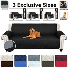 QUILTED SOFA SLIP COVERS SOFT FURNITURE PET PROTECTOR SETTEE THROWS 1/2/3 SEATER