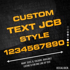Custom Text JCB Style Sticker