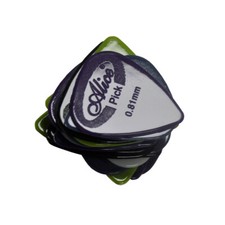 100Pcs Alice 0.81mm Anti-slip Nylon Guitar Picks Plectrums Mixed Colors AP-G