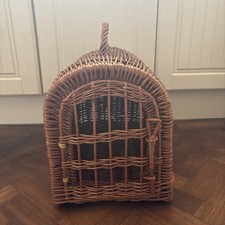 A vintage Woven Wicker Cat