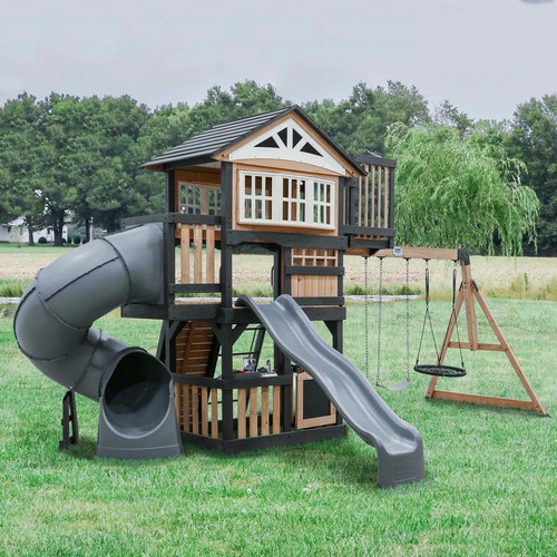 Cedar wooden climbing frame - cedar,