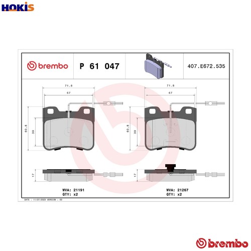 Brake pad set - set, p