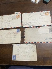 5 WW2 Letters Military Servicemen Lot from London & Munich Germany.