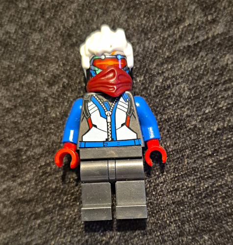Lego minifigure blue grey - blue, &