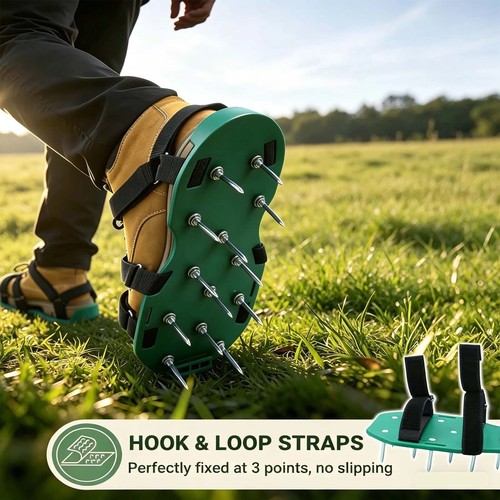 Lawn aerating spiked shoes - lawn,