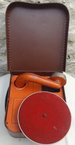 Vintage toy gramophone tin - vintage,