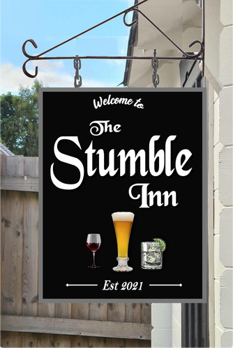Personalised hanging pub sign - personalised,