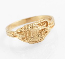 Vintage Solid 9ct Gold Saddle