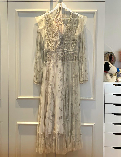 Women white silver - white/silver, midi