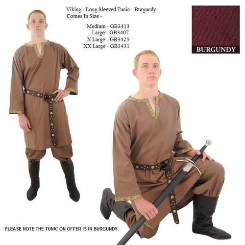 Medieval viking burgundy - viking, long
