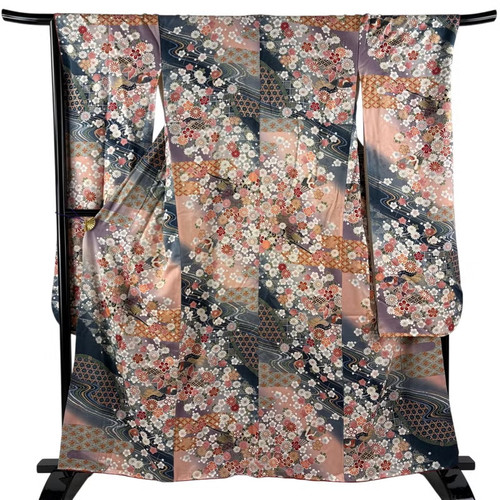 Vintage japanese silk furisode - japanese,