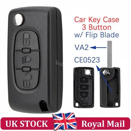 Button flip key fob case - flip,