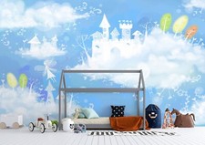 3D White Cloud Castle ZHUB1874 Wallpaper Wall Mural Removable Self-adhesive Amy