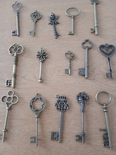 Steampunk skeleton keys - steampunk,