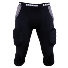 BADASS Power 7-Pad Girdle, Padded Underpants - Black/Grey