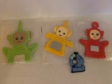 Teletubbies Po La La Dipsy Hand Puppets x 3 + Noo Noo Finger Puppet New 