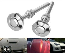 2pcs Push Button Quick Release Hood Bonnet Pins Lock Clip Car Bumper Latch Kit S