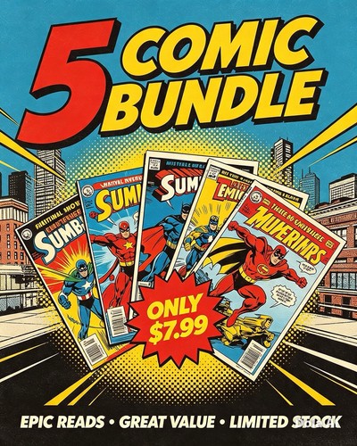 Comic book mystery bundle - 5,