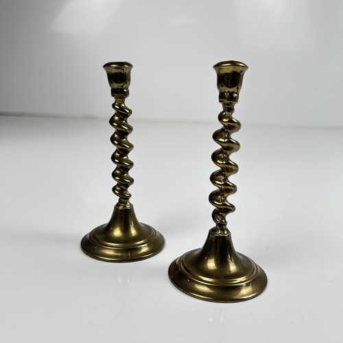 Pair vintage small brass - vintage,