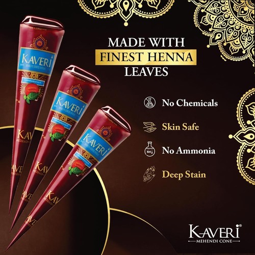 Natural herbal henna cones - natural,